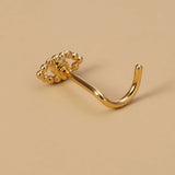 Evil Eye Nose Stud 316L Stainless Steel CZ Nose Ring Piercing
