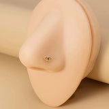 Evil Eye Nose Stud 316L Stainless Steel CZ Nose Ring Piercing