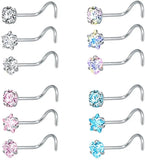 20g Stainless Steel Nose Stud Ring Set Nose Bone/L Shaped/Nose Screws Piercing