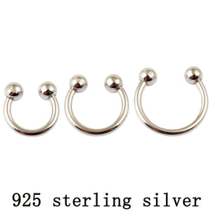 925 Sterling Silver Nose Ring Nipple Ring Body Jewelry