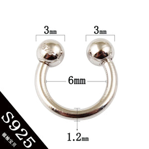 925 Sterling Silver Nose Ring Nipple Ring Body Jewelry