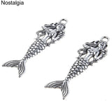 5Pcs Mermaid Charms Necklaces Pendants Ocean Beach Women Accessories