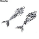 5Pcs Mermaid Charms Necklaces Pendants Ocean Beach Women Accessories