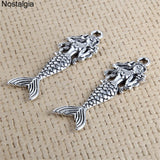 5Pcs Mermaid Charms Necklaces Pendants Ocean Beach Women Accessories