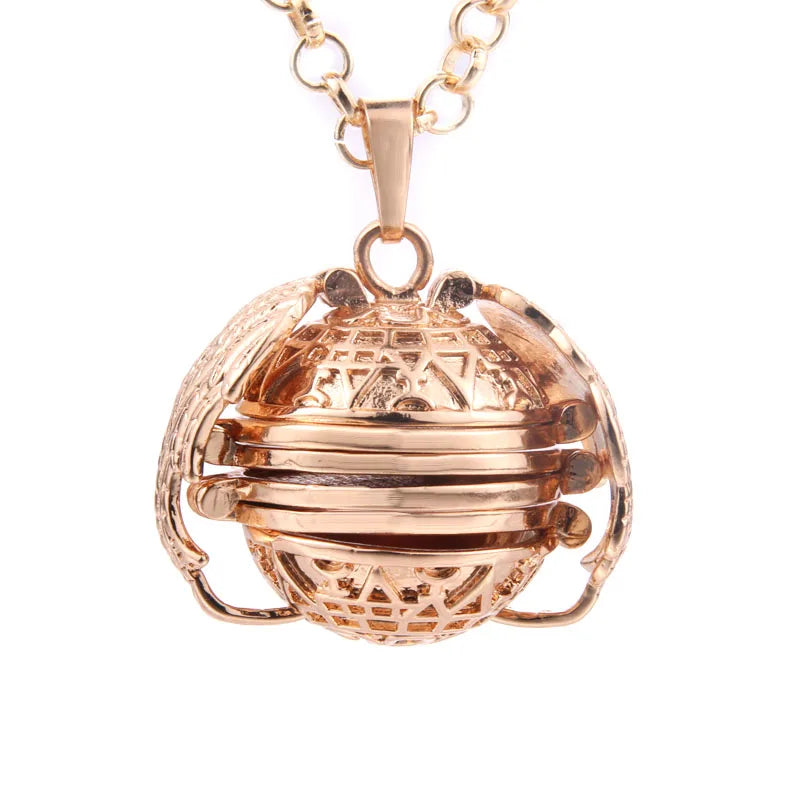 Vintage Rose Flower Memory Locket Pendant Necklace