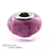 Roses Glass Bead Sterling Silver Jewelry for Bracelets