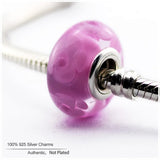 Roses Glass Bead Sterling Silver Jewelry for Bracelets