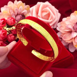 Retro 14k Bracelet for Women Wedding Jewelry Statement Bangles
