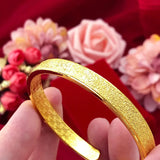 Retro 14k Bracelet for Women Wedding Jewelry Statement Bangles