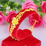 Romantic Flower 18K Bracelet for Women Wedding Engagement Charm Bracelet