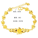Romantic Flower 18K Bracelet for Women Wedding Engagement Charm Bracelet