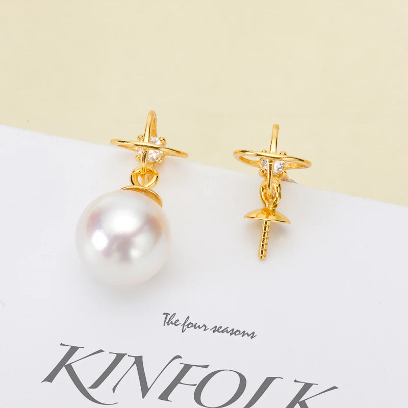 Pearl Dangle Earrings Fittings for Women DIY Jewelry Making