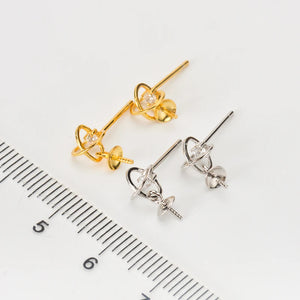 Pearl Dangle Earrings Fittings for Women DIY Jewelry Making