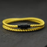 4mm Keel Rope Bracelet Stainless Steel Magentic Clasp Double Layer Cord Chain
