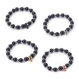 4pcs Gothic Skull Heads Beads Copper Jewelry Zirconia Spacer Charm
