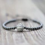 Adjustable Volleyball Bracelet Vintage Wooden Bracelet