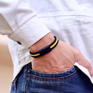 Men Rope Bracelet Magnet Buckle Biker Accessories Matching Wrap Braslet