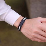 Men Rope Bracelet Magnet Buckle Biker Accessories Matching Wrap Braslet