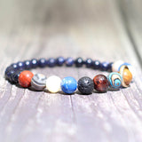 Universe Solar System Bracelet Natural Stone 10 Planets Braclet