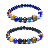 Universe Solar System Bracelet Natural Stone 10 Planets Braclet
