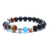 Universe Solar System Bracelet Natural Stone 10 Planets Braclet