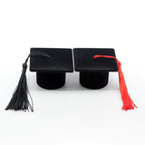 Flocked Velvet Cap Ring/Earring Box Graduation Gift Class Of Hat Box Storage Cas