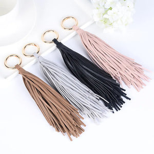 Leather Tassel Keychain Car Key Chain Bag Charm Pendant Accessories