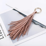 Leather Tassel Keychain Car Key Chain Bag Charm Pendant Accessories