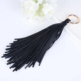 Leather Tassel Keychain Car Key Chain Bag Charm Pendant Accessories