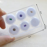 Round Acrylic Jar Loose Diamond Gems Holder Storage Box Transparent