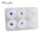 Round Acrylic Jar Loose Diamond Gems Holder Storage Box Transparent