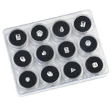 Round Acrylic Jar Loose Diamond Gems Holder Storage Box Transparent