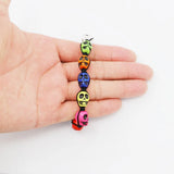 Vintage Skeleton Skull Bead Bracelets Antique Rope Craft Jewelry 12Pcs