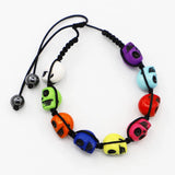 Vintage Skeleton Skull Bead Bracelets Antique Rope Craft Jewelry 12Pcs