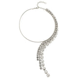 Rhinestone Multi-layer Tassel Chain Choker Necklace