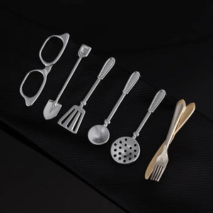 Fork Glasses Tie Pin Shirts Tie Clip Bar Accessories