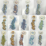 12 Colors Resin Sequins Glitter Chunky Holographic Glitter for Art Craft