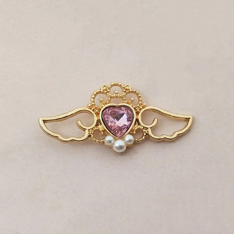 5pcs 19*40mm Love Wings Craft Scrapbooking DIY Jewelry Decoration