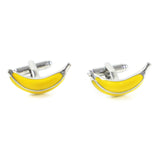 Banana Cuff Links Yellow Fruit Father's Birthday Wedding Cuff Links