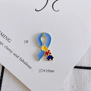 Alloy Drop Oil Abstract Puzzle DIY Necklace Earrings