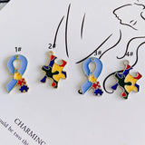 Alloy Drop Oil Abstract Puzzle DIY Necklace Earrings