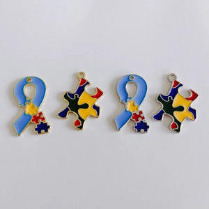 Alloy Drop Oil Abstract Puzzle DIY Necklace Earrings