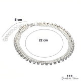 Rhinestone Silver Anklet Ball Bracelet LR99 S0538