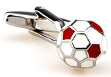 Enamel Football Cuff Links - Red Copper