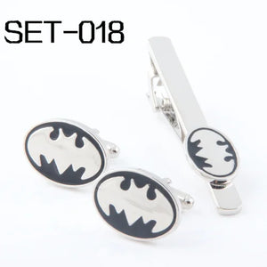 Superhero Series Tie Clips & Cufflinks Set