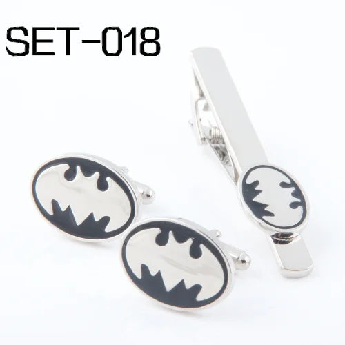 Superhero Series Tie Clips & Cufflinks Set