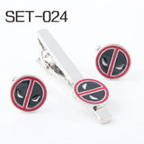 Novelty Tie Clips & Cufflinks Set 024 Death Pool Superhero