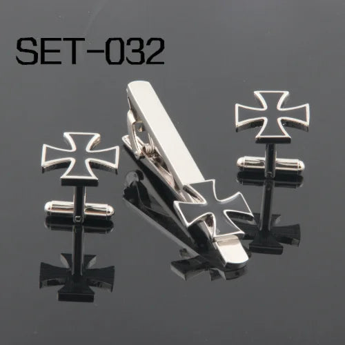 Novelty Tie Clip & Cufflinks Set 032 The Crusades