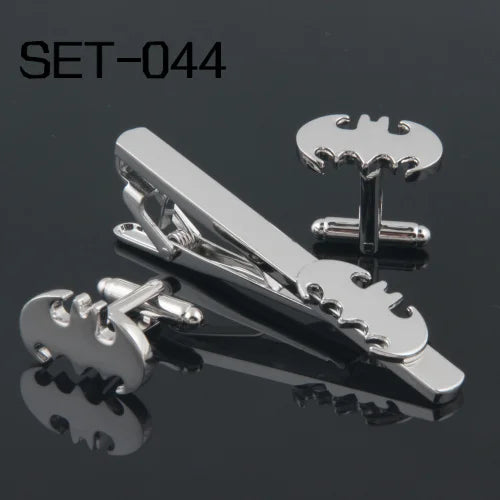 Novelty Tie Clips & Cufflinks Set, Mixed Set 044