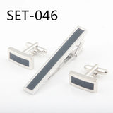 Novelty Tie Clips & Cufflinks Set, Mixed Patterns Set 046